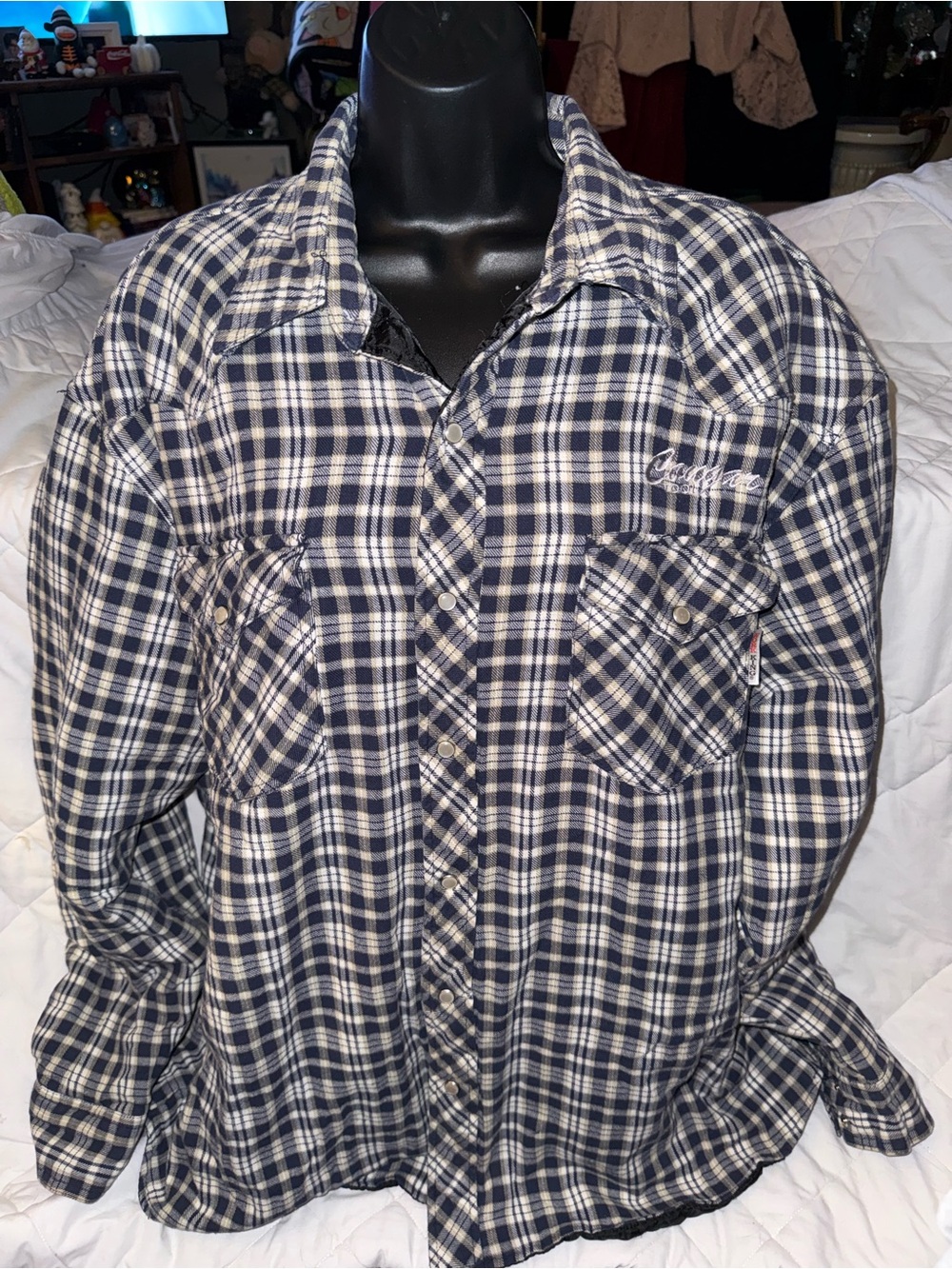 Work King Quilt Lined Plaid Flannel Jacket
